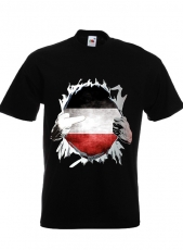Frauen T-Shirt - Aufriss - schwarz-weiß-rot - vintage Frauen T-Shirt - Aufriss - schwarz-weiß-rot - vintage