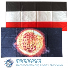 Handtuch - Mikrofaser - Schwarze Sonne / schwarz-weiß-rot - 2 in 1 +++NUR EINE KLEINE STÜCKZAHL VORHANDEN+++ Handtuch - Mikrofaser - Schwarze Sonne / schwarz-weiß-rot - 2 in 1 +++NUR EINE KLEINE STÜCKZAHL VORHANDEN+++