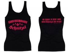 Frauen Top - Sonderkommando Schnitzel - schwarz/rosa Frauen Top - Sonderkommando Schnitzel - schwarz/rosa