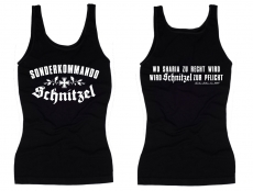 Frauen Top - Sonderkommando Schnitzel - schwarz/weiß Frauen Top - Sonderkommando Schnitzel - schwarz/weiß