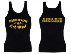 Frauen Top - Sonderkommando Schnitzel - schwarz/gold Frauen Top - Sonderkommando Schnitzel - schwarz/gold