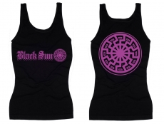 Frauen Top - Black Sun - schwarz/lila - Motiv 1 Frauen Top - Black Sun - schwarz/lila - Motiv 1