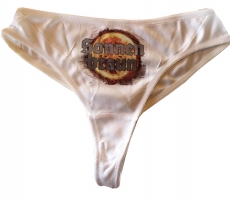 String Tanga - Sonnenbraun - weiß String Tanga - Sonnenbraun - weiß