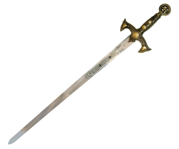 Deko - Kreuzritter Schwert mit Wandhalterung Deko - Kreuzritter Schwert mit Wandhalterung