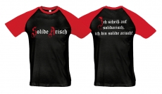 Raglan T-Shirt - Solide Arisch - schwarz/rot Raglan T-Shirt - Solide Arisch - schwarz/rot
