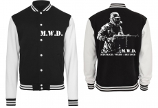 Frauen College Jacke - schwarz/weiß - MWD - Soldat Frauen College Jacke - schwarz/weiß - MWD - Soldat