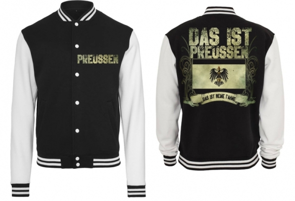 Frauen College Jacke - schwarz/weiß - Meine Fahne - Preussen Frauen College Jacke - schwarz/weiß - Meine Fahne - Preussen