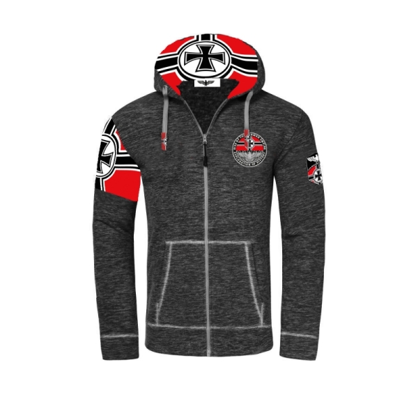 Premium Kapuzenjacke - Rise of German Empire - grau +++LIMITIERT+++ Premium Kapuzenjacke - Rise of German Empire - grau +++LIMITIERT+++