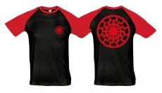 Raglan T-Shirt - Schwarze Sonne - rot - Motiv 2 - schwarz/rot Raglan T-Shirt - Schwarze Sonne - rot - Motiv 2 - schwarz/rot