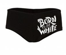 Frauen Hotpants - Born to be white - Logo - schwarz/weiß Frauen Hotpants - Born to be white - Logo - schwarz/weiß