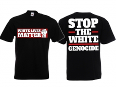Frauen T-Shirt - Stop the White Genocide - schwarz Frauen T-Shirt - Stop the White Genocide - schwarz