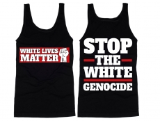 Muskelshirt/Tank Top - Stop the White Genocide - schwarz Muskelshirt/Tank Top - Stop the White Genocide - schwarz