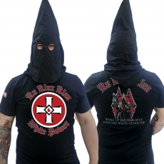 Premium Shirt - KKK mit Maskenfunktion - White Power - schwarz +++RAUSVERKAUF+++ Premium Shirt - KKK mit Maskenfunktion - White Power - schwarz +++RAUSVERKAUF+++