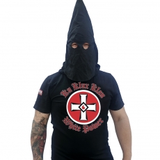Premium Shirt - KKK mit Maskenfunktion - White Power - schwarz +++RAUSVERKAUF+++