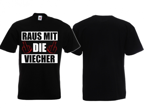 T-Hemd - Raus mit die Viecher - schwarz T-Hemd - Raus mit die Viecher - schwarz