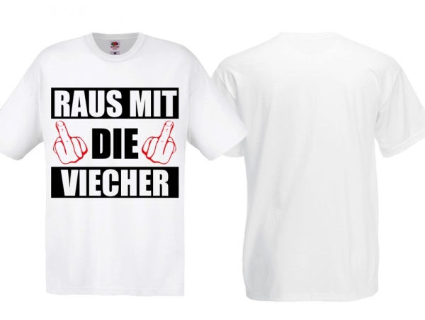 T-Hemd - Raus mit die Viecher - weiß T-Hemd - Raus mit die Viecher - weiß