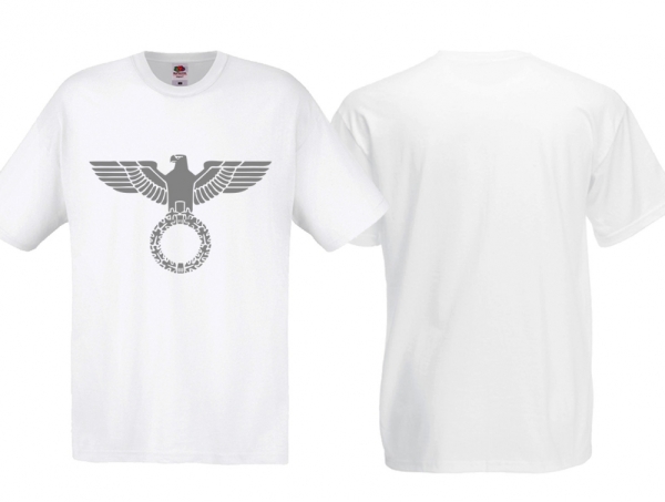 T-Hemd - Adler mit Kreis - Weiß/Grau T-Hemd - Adler mit Kreis - Weiß/Grau