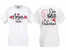 Frauen T-Shirt - Aryan Beauty - Eine Rose für mein Deutschland - weiß Frauen T-Shirt - Aryan Beauty - Eine Rose für mein Deutschland - weiß
