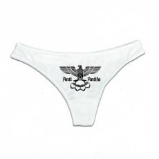 String Tanga - Anti Antifa - Adler mit Schlagring - schwarz - weiß String Tanga - Anti Antifa - Adler mit Schlagring - schwarz - weiß