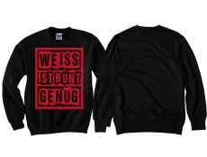 Pullover - Weiss ist bunt genug - schwarz/ rot Pullover - Weiss ist bunt genug - schwarz/ rot