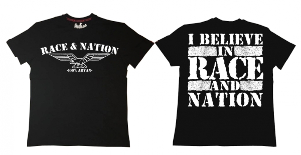 Premium Shirt - Race & Nation - schwarz/weiß Premium Shirt - Race & Nation - schwarz/weiß