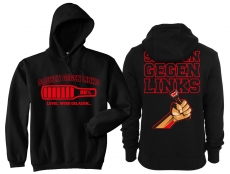 Frauen - Kapuzenpullover - Saufen gegen Links - schwarz/rot Frauen - Kapuzenpullover - Saufen gegen Links - schwarz/rot