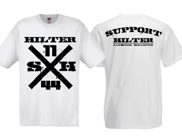 T-Hemd - Support Hilter - großer Druck - weiß/schwarz T-Hemd - Support Hilter - großer Druck - weiß/schwarz