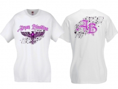 Frauen T-Shirt - Aryan Bloodline - Motiv 2 - weiss/pink Frauen T-Shirt - Aryan Bloodline - Motiv 2 - weiss/pink