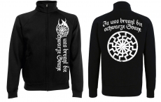 Stehkragen-Jacke - In uns brennt die Schwarze Sonne - schwarz/weiss Stehkragen-Jacke - In uns brennt die Schwarze Sonne - schwarz/weiss