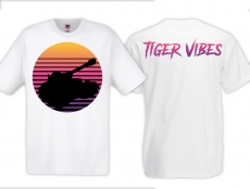 Frauen T-Shirt - Retro - Tiger Vibes - weiß Frauen T-Shirt - Retro - Tiger Vibes - weiß