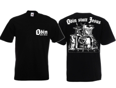 Frauen T-Shirt - Odin statt Jesus - Motiv 1 - schwarz Frauen T-Shirt - Odin statt Jesus - Motiv 1 - schwarz