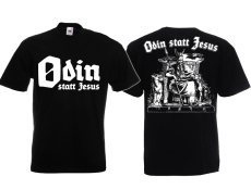 Frauen T-Shirt - Odin statt Jesus - Motiv 2 - schwarz Frauen T-Shirt - Odin statt Jesus - Motiv 2 - schwarz
