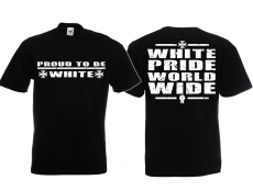 Frauen T-Shirt - Proud to be White - schwarz/weiß Frauen T-Shirt - Proud to be White - schwarz/weiß