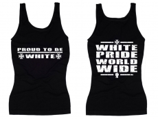 Frauen Top - Proud to be White - schwarz/weiß Frauen Top - Proud to be White - schwarz/weiß