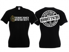 Frauen T-Shirt - BIO Deutsche - Verbunden durchs Blut - schwarz Frauen T-Shirt - BIO Deutsche - Verbunden durchs Blut - schwarz