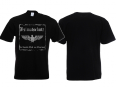 Frauen T-Shirt - Heimatschutz für Familie Volk und Vaterland - schwarz/silber Frauen T-Shirt - Heimatschutz für Familie Volk und Vaterland - schwarz/silber