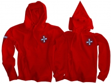 Premium Kapuzenpullover KKK mit Maskefunktion - rot +++RAUSVERKAUF+++ Premium Kapuzenpullover KKK mit Maskefunktion - rot +++RAUSVERKAUF+++