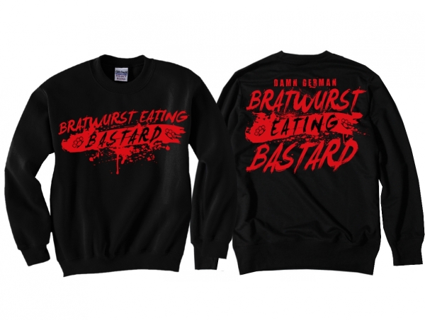 Pullover - Bratwurst eating Bastard - schwarz/rot Pullover - Bratwurst eating Bastard - schwarz/rot