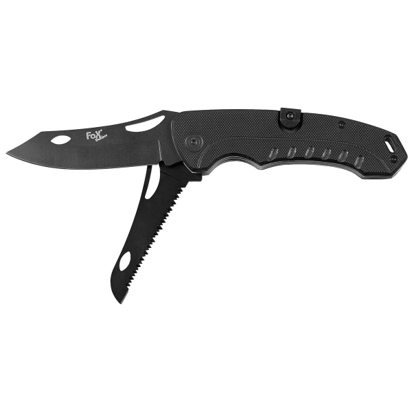 Messer - 2 in 1 - schwarz mit G10-Griff (127) 45525