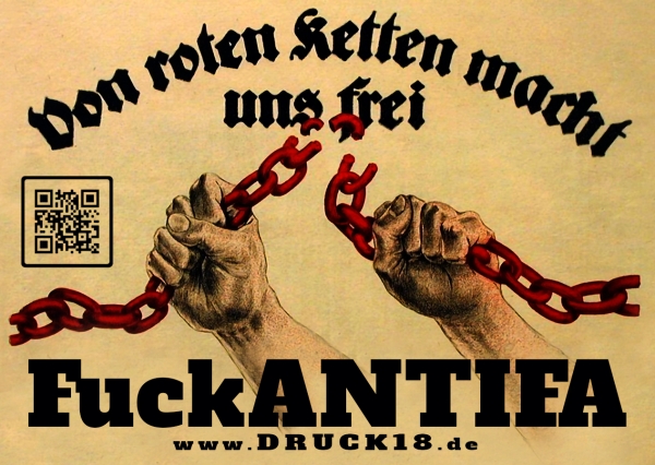 Von roten ketten macht euch frei - FCK ANTIFA - Aufkleber Paket 10 Stück Von roten ketten macht euch frei - FCK ANTIFA - Aufkleber Paket 10 Stück