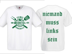 Frauen T-Shirt - Feines Schnitzel Schweinsfilet - weiß/grün Frauen T-Shirt - Feines Schnitzel Schweinsfilet - weiß/grün