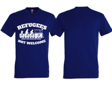 T-Hemd - Refugees not Welcome - Motiv 3 - navy T-Hemd - Refugees not Welcome - Motiv 3 - navy
