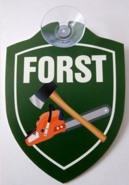 Schild mit Saugnapf - Forst Schild mit Saugnapf - Forst