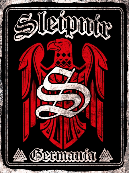 Holzschild - 30x40cm - Sleipnir - Germania Holzschild - 30x40cm - Sleipnir - Germania