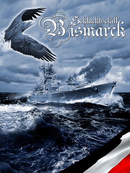 Holzschild - 30x40cm - Schlachtschiff Bismarck Holzschild - 30x40cm - Schlachtschiff Bismarck