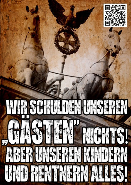 Wir schulden unseren Gästen nichts! Aber unseren Kindern und Rentnern alles - Aufkleber Paket 100 Stück Wir schulden unseren Gästen nichts! Aber unseren Kindern und Rentnern alles - Aufkleber Paket 100 Stück