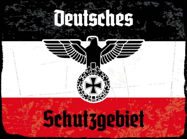 Blechschild - 12x18cm - Deutsches Schutzgebiet - Motiv 4 Blechschild - 12x18cm - Deutsches Schutzgebiet - Motiv 4