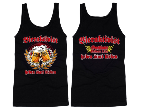 Muskelshirt/Tank Top - Bieraktivist - heben statt kleben - Motiv 1 - schwarz Muskelshirt/Tank Top - Bieraktivist - heben statt kleben - Motiv 1 - schwarz