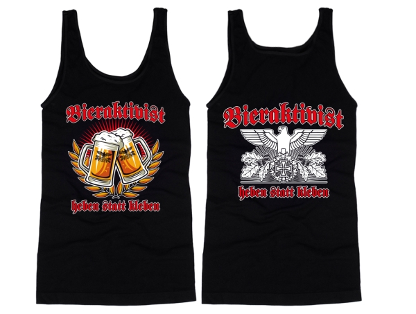 Muskelshirt/Tank Top - Bieraktivist - heben statt kleben - Motiv 2 - schwarz Muskelshirt/Tank Top - Bieraktivist - heben statt kleben - Motiv 2 - schwarz