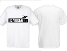 Frauen T-Shirt - Remigration - Die Heimat ruft! - weiß Frauen T-Shirt - Remigration - Die Heimat ruft! - weiß